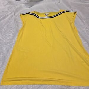 Calvin Klein Bright Yellow Muscle Tee with Black Trim